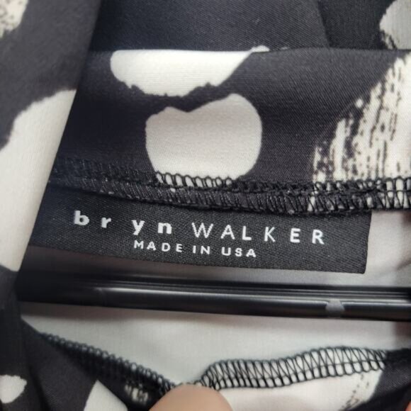 Bryn Walker Giovanna Shirt Jacket Size XS Abstract Circles Black White Cropped - Picture 5 of 9